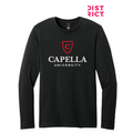 NEW CAPELLA District® Perfect Weight® CVC Long Sleeve Tee (10-in logo) - Black