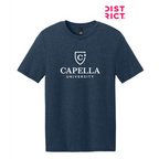 NEW CAPELLA District® Perfect Weight® CVC Tee (10-in logo) - Heathered Navy