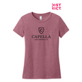 NEW CAPELLA District® Women’s Perfect Weight® CVC Tee (10-in logo) - Orchid Haze Heather