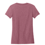 NEW CAPELLA District® Women’s Perfect Weight® CVC Tee (10-in logo) - Orchid Haze Heather