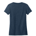 NEW CAPELLA District® Women’s Perfect Weight® CVC Tee (10-in logo) - Heathered Navy