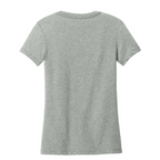 NEW CAPELLA District® Women’s Perfect Weight® CVC Tee (10-in logo) - Light Heather Grey