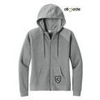 NEW CAPELLA Allmade® Women’s Organic CVC Fleece Full-Zip Hoodie (2.5-in logo) - Aluminum Grey Heather