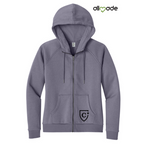NEW CAPELLA Allmade® Women’s Organic CVC Fleece Full-Zip Hoodie (2.5-in logo) - Cosmic Purple