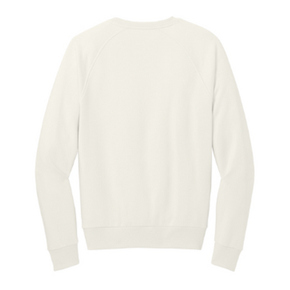 NEW CAPELLA Allmade® Unisex Organic CVC Fleece Crewneck Sweatshirt (4-in logo) - White Sand