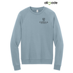 NEW CAPELLA Allmade® Unisex Organic CVC Fleece Crewneck Sweatshirt (4-in logo) - I like You Blue