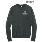 NEW CAPELLA Allmade® Unisex Organic CVC Fleece Crewneck Sweatshirt (4-in logo) - Terrain Grey