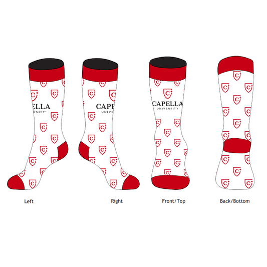 CAPELLA Crew Cotton Socks - Red/White