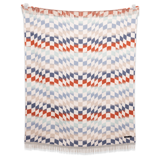 CAPELLA Checkered Blanket - Oceanside
