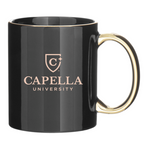 CAPELLA C-Handle Metallic Mug - Black/Gold