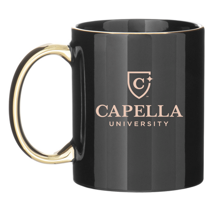 CAPELLA C-Handle Metallic Mug - Black/Gold