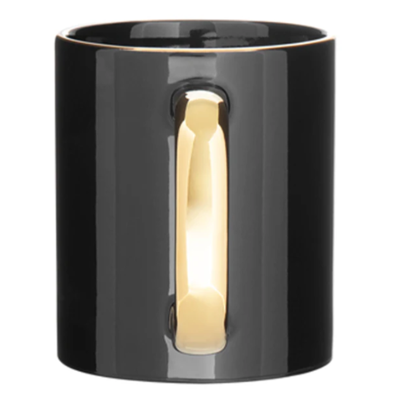CAPELLA C-Handle Metallic Mug - Black/Gold