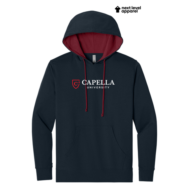 CAPELLA Next Level Apparel® Laguna Hoodie - Navy/Red