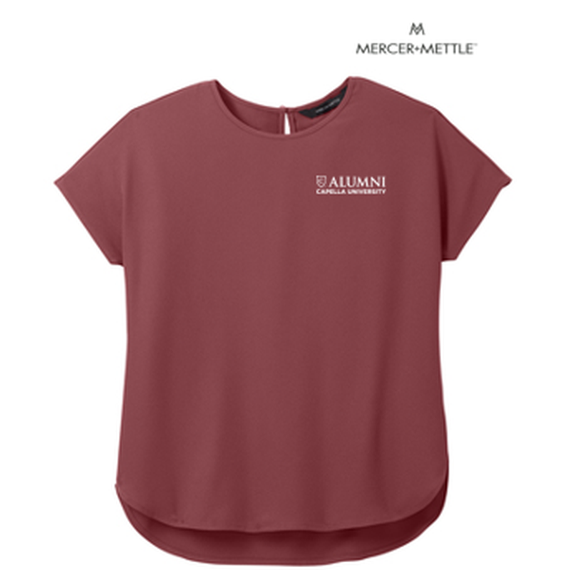 CAPELLA ALUMNI - Mercer+Mettle® Women's Stretch Crepe Crew - Rosewood