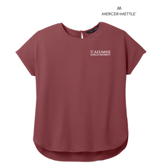 NEW CAPELLA ALUMNI - Mercer+Mettle® Women's Stretch Crepe Crew - Rosewood