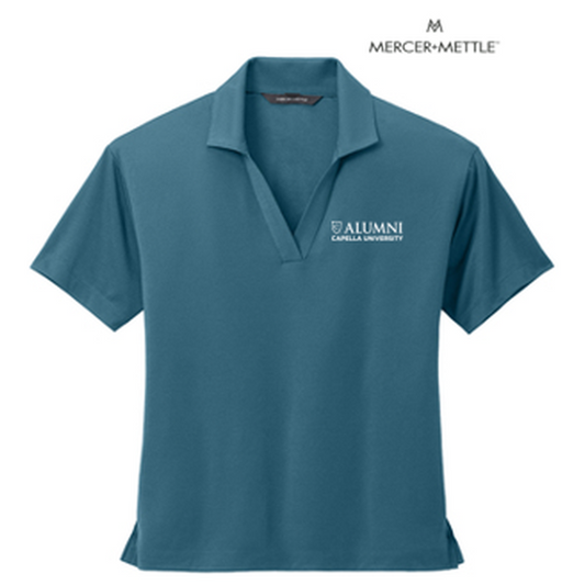 NEW CAPELLA ALUMNI - Mercer+Mettle® Women’s Stretch Jersey Polo - Parisian Blue