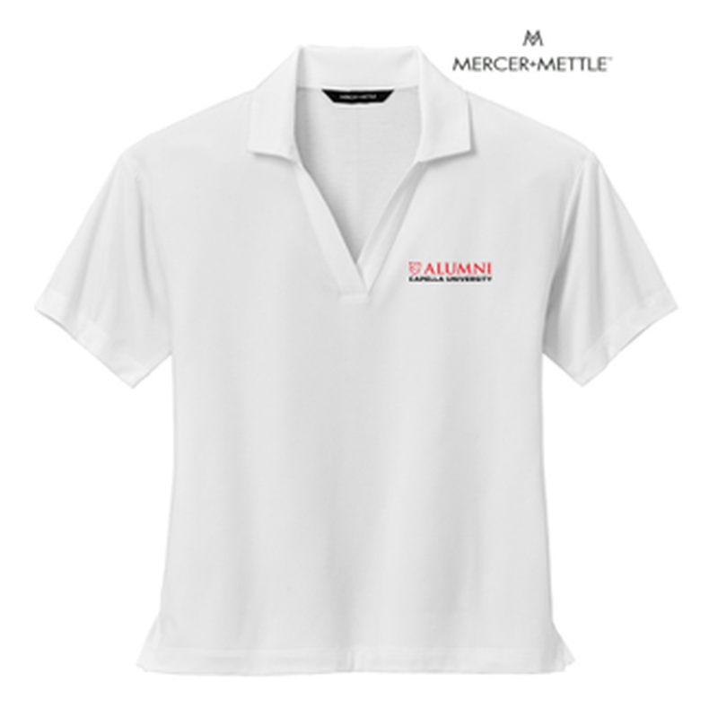 CAPELLA ALUMNI - Mercer+Mettle® Women’s Stretch Jersey Polo - White