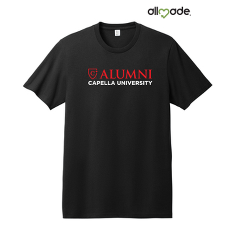 NEW CAPELLA ALUMNI - Allmade® Unisex Heavyweight Recycled Cotton Tee - BLACK