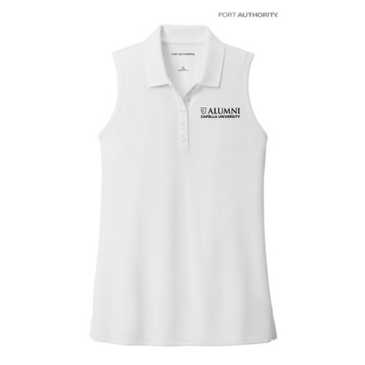 NEW CAPELLA ALUMNI - Port Authority® Ladies Dry Zone® UV Micro-Mesh Sleeveless Polo - White