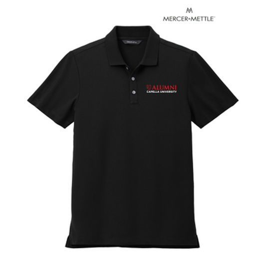 NEW CAPELLA ALUMNI - Mercer+Mettle® Stretch Pique Polo - Deep Black