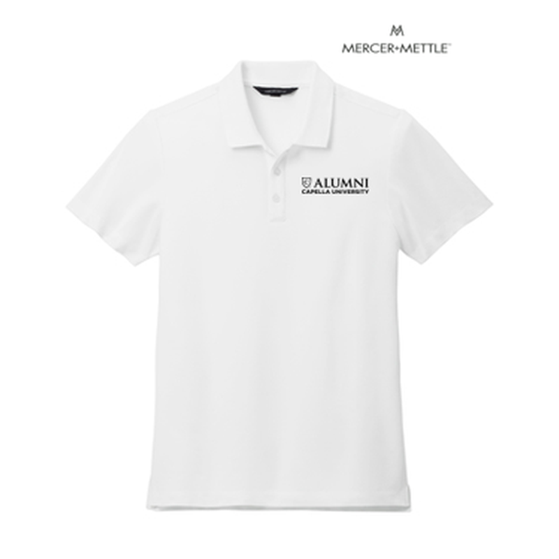 CAPELLA ALUMNI - Mercer+Mettle® Stretch Pique Polo - White