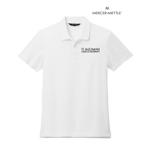 NEW CAPELLA ALUMNI - Mercer+Mettle® Stretch Pique Polo - White