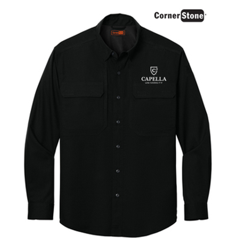 NEW CAPELLA - CornerStone® Long Sleeve Select Tactical Shirt - Black