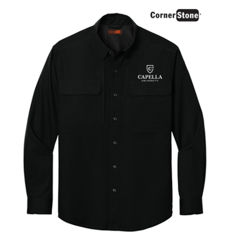 CAPELLA - CornerStone® Long Sleeve Select Tactical Shirt - Black