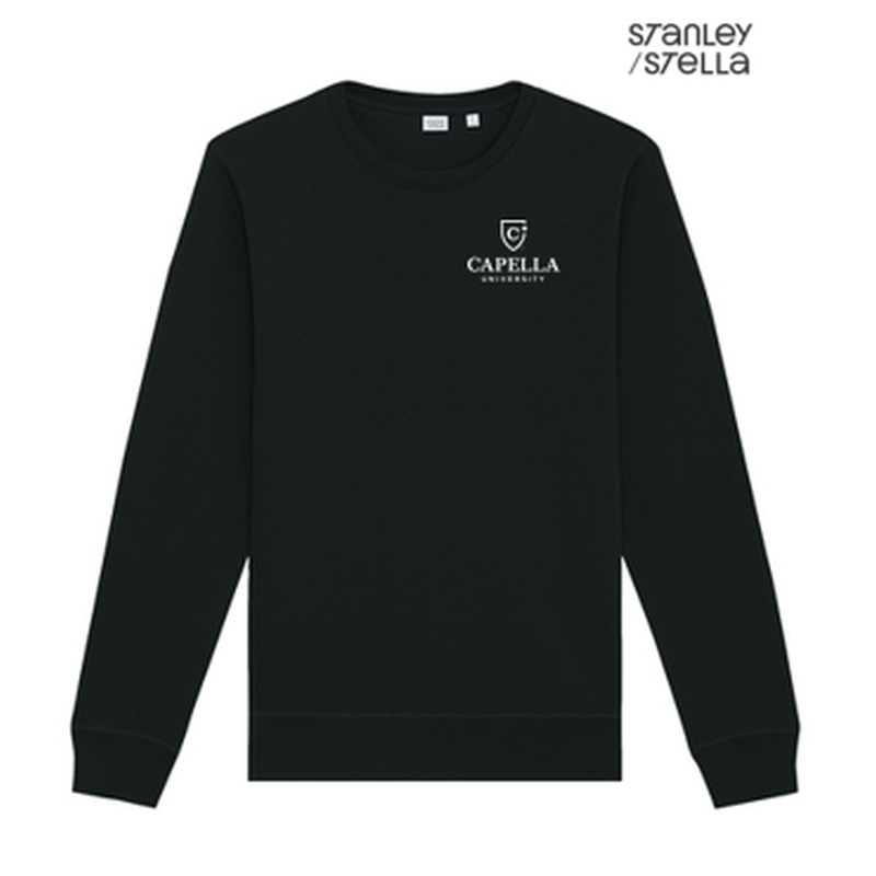 NEW Capella Stanley/Stella Unisex Roller Crewneck Sweatshirt - Black