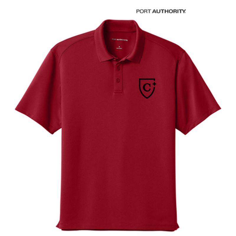 NEW CAPELLA Port Authority® Wearever Performance Pique Polo - Rich Red