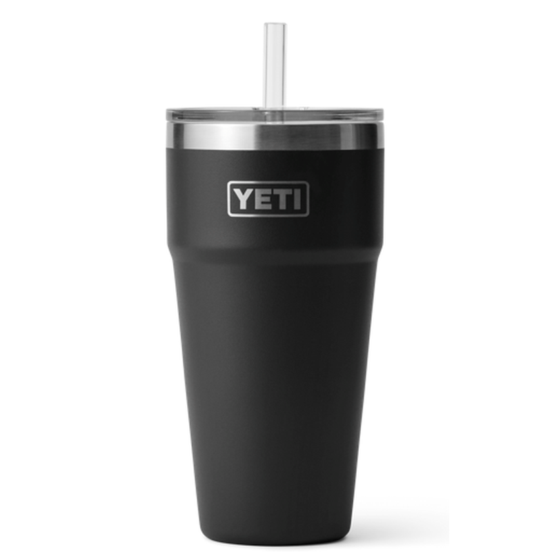 ALUMNI CAPELLA YETI RAMBLER® 26 OZ STACKABLE CUP  WITH STRAW LID - Black