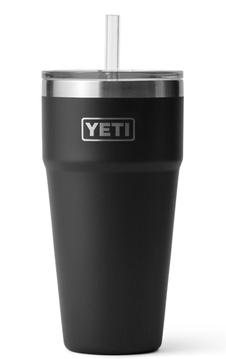 ALUMNI CAPELLA YETI RAMBLER® 26 OZ STACKABLE CUP  WITH STRAW LID - Black