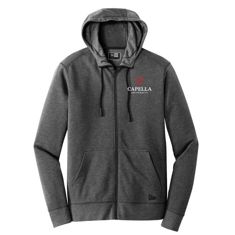 CAPELLA ALUMNI New Era® Tri-Blend Fleece Full-Zip Hoodie = Black Heather