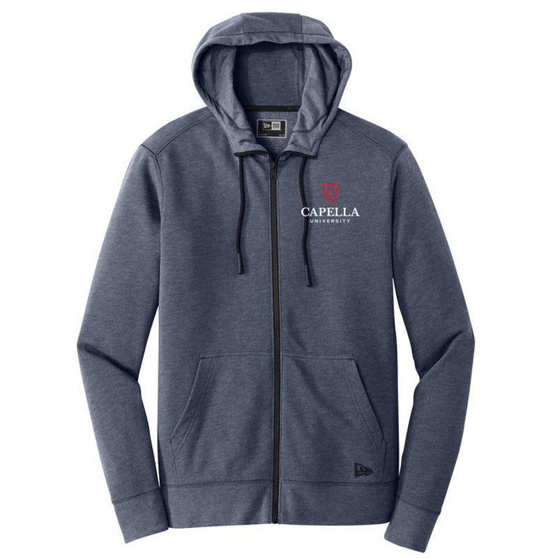 CAPELLA ALUMNI New Era® Tri-Blend Fleece Full-Zip Hoodie = True Navy Heather