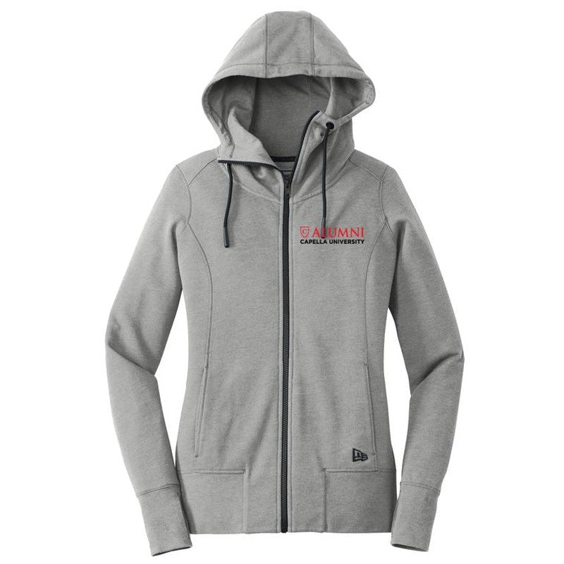 CAPELLA ALUMNI New Era® Ladies Tri-Blend Fleece Full-Zip Hoodie - Shadow Grey Heather