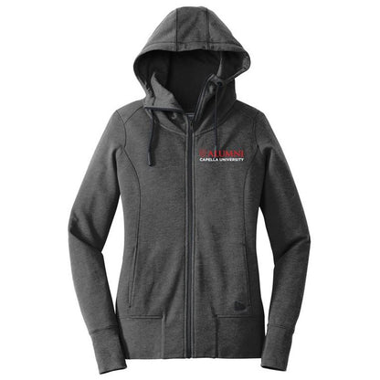 CAPELLA ALUMNI New Era® Ladies Tri-Blend Fleece Full-Zip Hoodie - Black Heather