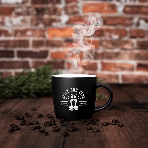 Belly Rub Club Café Mug - BLACK