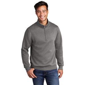 Port & Company ® Core Fleece 1/4-Zip Pullover Sweatshirt-Graphite Heather