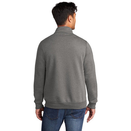 NEW CAPELLA Port & Company ® Core Fleece 1/4-Zip Pullover Sweatshirt-Graphite Heather