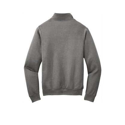 NEW CAPELLA Port & Company ® Core Fleece 1/4-Zip Pullover Sweatshirt-Graphite Heather