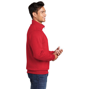 Port & Company ® Core Fleece 1/4-Zip Pullover Sweatshirt-RED