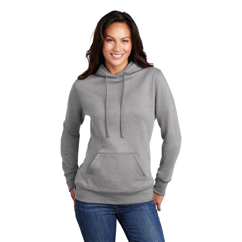 NEW CAPELLA Port & Company ® Ladies Core Fleece Pullover Hooded Sweatshirt - Athletic Heather