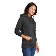 Load image into Gallery viewer, Port &amp; Company ® Ladies Core Fleece Pullover Hooded Sweatshirt - Dark Heather Grey