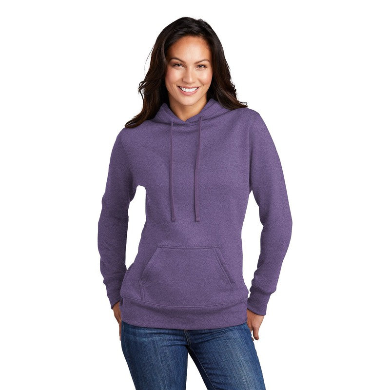 CAPELLA Port & Company ® Ladies Core Fleece Pullover Hooded Sweatshirt - Heather Purple