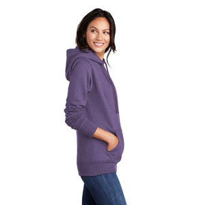 Port & Company ® Ladies Core Fleece Pullover Hooded Sweatshirt - Heather Purple