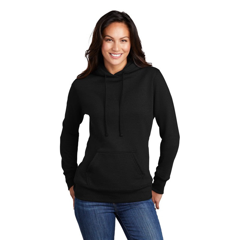 CAPELLA ALUMNI Ladies Core Fleece Pullover Hooded Sweatshirt - Black