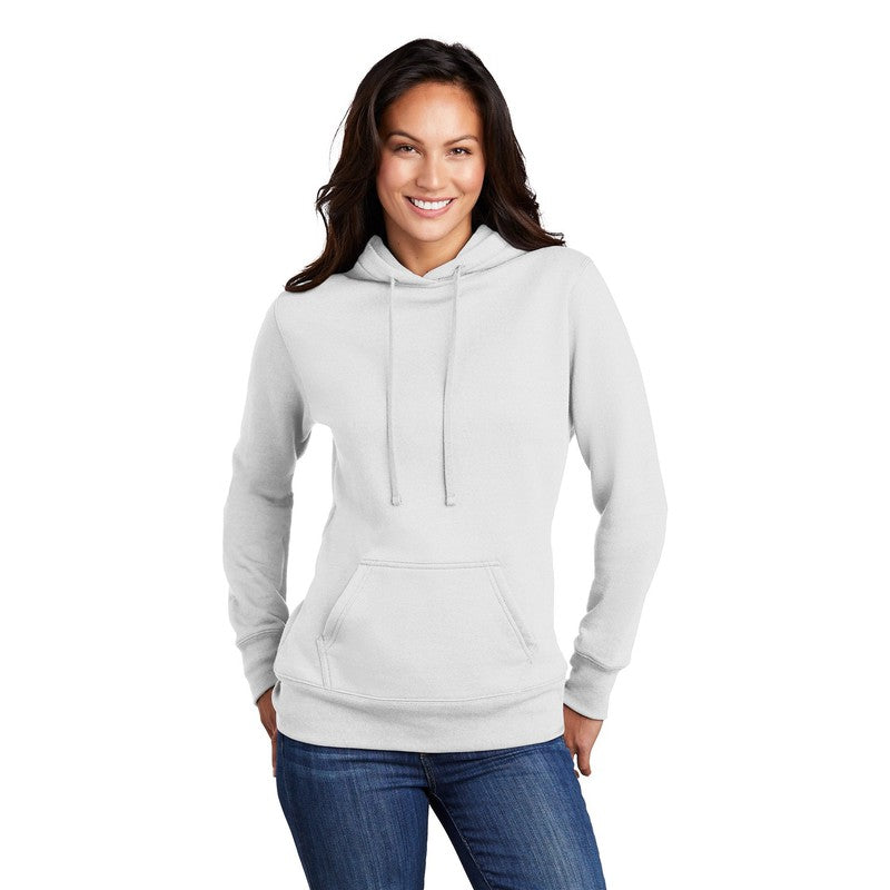 CAPELLA Port & Company ® Ladies Core Fleece Pullover Hooded Sweatshirt - White