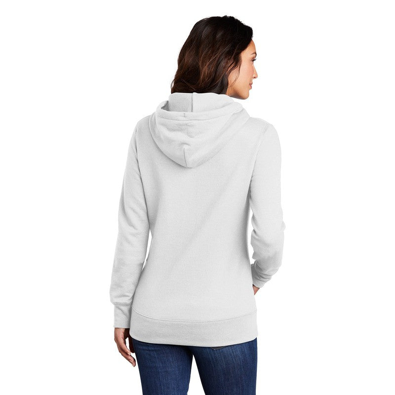 NEW Port & Company ® Ladies Core Fleece Pullover Hooded Sweatshirt - White