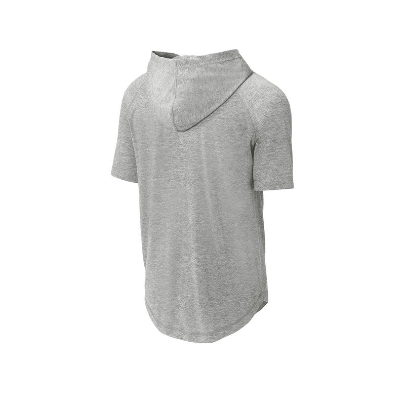 CAPELLA Sport-Tek ® PosiCharge ® Tri-Blend Wicking Short Sleeve Hoodie-Light Grey Heather
