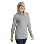 CAPELLA Sport-Tek ® Ladies PosiCharge ® Tri-Blend Wicking Long Sleeve Hoodie - Light Grey Heather